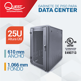 Gabinete de Piso 45U | Ancho: 710 mm • Fondo: 810 mm