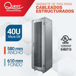 Gabinete de Piso 20U | Ancho: 580 mm • Fondo: 810 mm