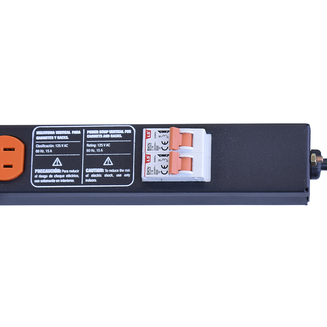 Multitoma Vertical de 16 entradas NEMA 5-15R Polo aislado a tierra 5