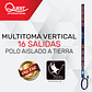 Multitoma Vertical de 16 entradas NEMA 5-15R Polo aislado a tierra - Miniatura 1