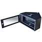 Gabinete Rack de Pared Compacto Triangular de 5U con Puerta en vidrio • Color: Negro  - Miniatura 6