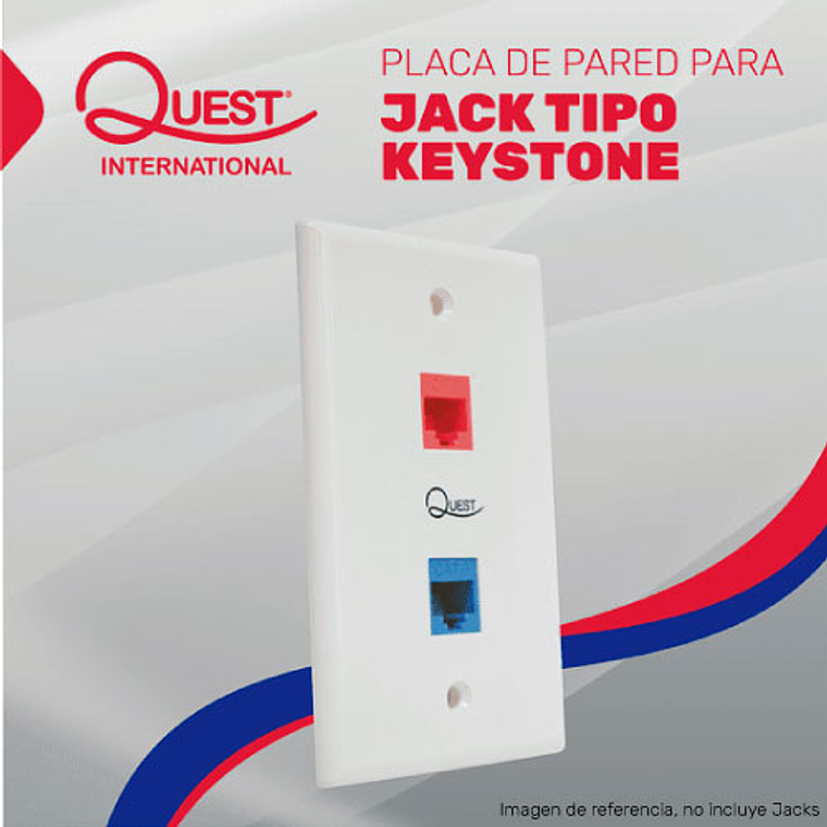 Face Plate de 2 Puertos Quest International 1