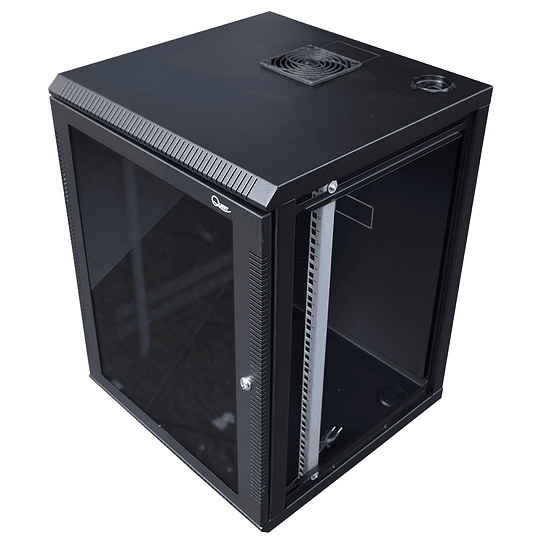 Gabinete de Pared Tapas Laterales 16U con Puerta en vidrio