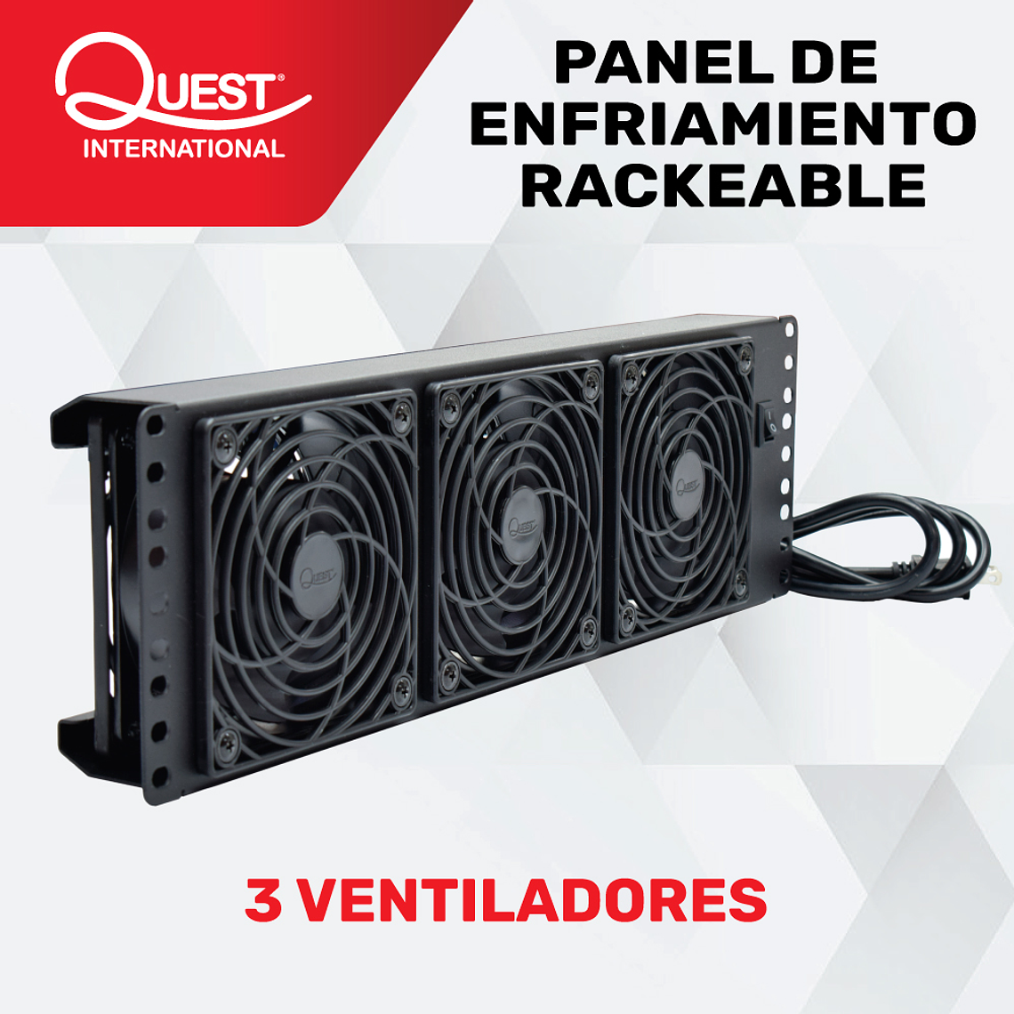 Panel de Enfriamiento Rackeable de 3 Ventiladores 1