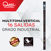 Multitoma Vertical de 16 entradas NEMA 5-15R Grado Industrial