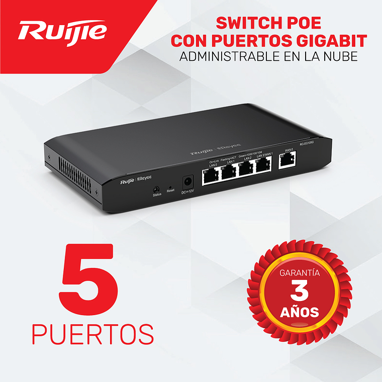 Router de 5 puertos Gigabit • Administrable en la Nube  1