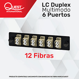 Paneles Modulares Para Fibra Óptica LC Duplex Multimodo 6 Puertos