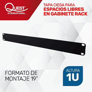 Tapa Ciega de 1U para Gabinete o Rack 