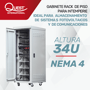 Gabinete Rack de Intemperie, para Equipos de Comunicaciones y Sistemas Fotovoltaicos