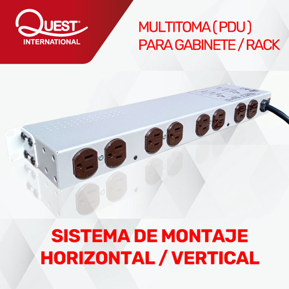 PDU Regleta Electrica Multitoma Horizontal 10 Tomas para Rack – Electronica  Cecomin