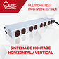Multitoma Horizontal  de 10 entradas NEMA 5-15R con Polo a tierra - Miniatura 1