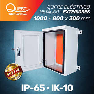 Cofre Eléctrico Metálico 1000 x 800 x 300 Uso Exterior 