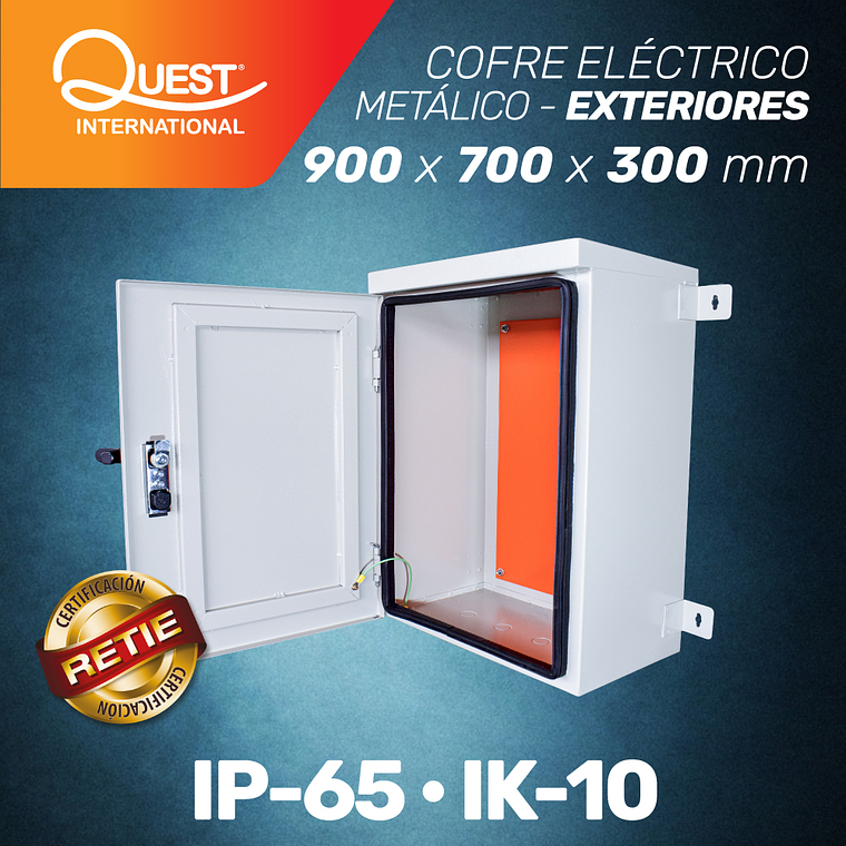 Cofre Eléctrico Metálico 900 x 700 x 300 Uso Exterior  1