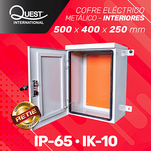 Cofre Eléctrico Metálico 500 x 400 x 250 Uso Interior