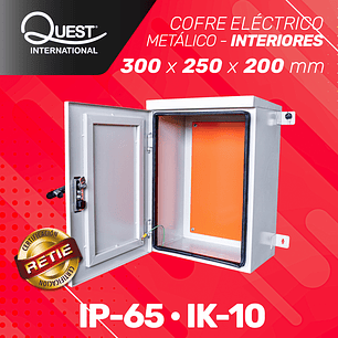 Cofre Eléctrico Metálico 300 x 250 x 200 Uso Interior