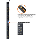 PDU Vertical Monitoreable para Rack - 30A / 208 Voltios - 1 FASE 36 Salidas C13 + 6 Salidas C19 Extensión de 3 metros tipo L6-30P 2