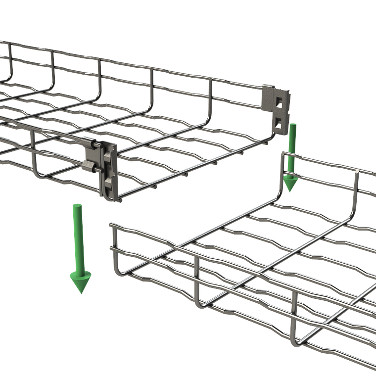 Bandeja Portacable tipo Malla Alto: 65 mm Ancho: 150 mm Largo: 3 mts 5
