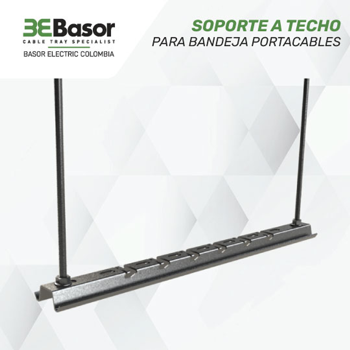 Soporte a Techo para Bandeja Portacable Tipo Malla 1