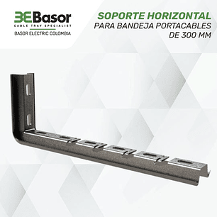 Soporte Horizontal para Bandeja tipo Malla de 300 mm
