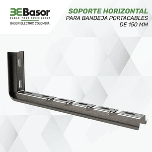 Soporte Horizontal para Bandeja tipo Malla de 150 mm