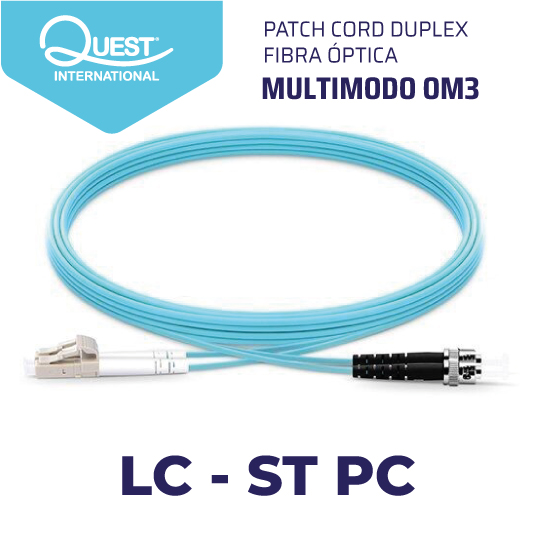 Patch Cords Duplex Multimodo OM3 LC-ST Pulido PC | DAGA S.A - TIENDA EN  LINEA