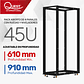 Rack Abierto de 4 Parales con Ruedas y Niveladores 45U Ajustable en Profundidad - Miniatura 1