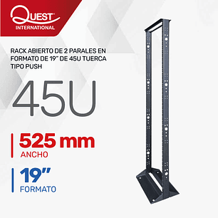 Rack Abierto de 2 Parales en Formato de 19