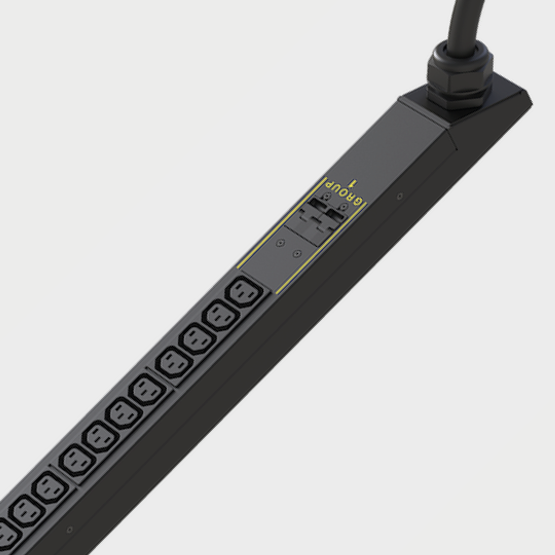 PDU Monitoreable  para Rack - 20A | 208 Voltios - 1 FASES (3,3kW) | 24 Salidas C13 4 Salidas C19 Extensión de 3 metros tipo L6-30P 2
