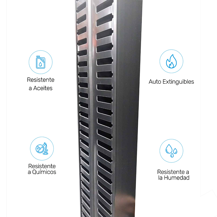 Organizador Vertical Doble Ducto de 60 x 80 mm para Gabinetes de 45U 2