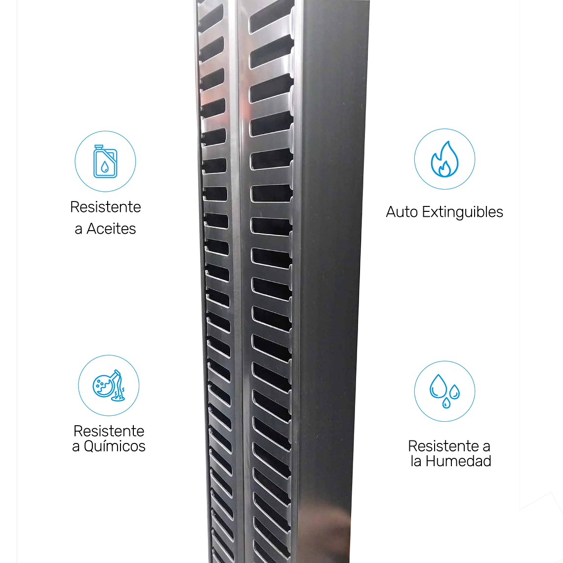 Organizador Vertical Doble Ducto de 40 x 60 mm para Gabinetes de 20U 3