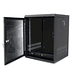 Gabinete Rack de Pared Tapas Laterales Removibles de 14U con Puerta en vidrio • Color: Negro  - Miniatura 2