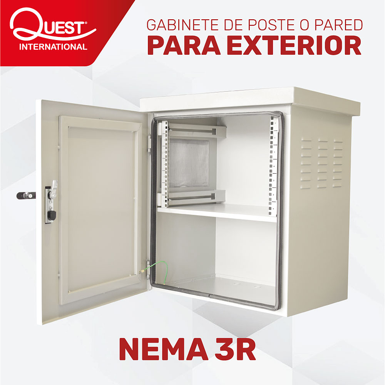 Gabinete Rack de Exteriores para Montaje con División para Baterías  1