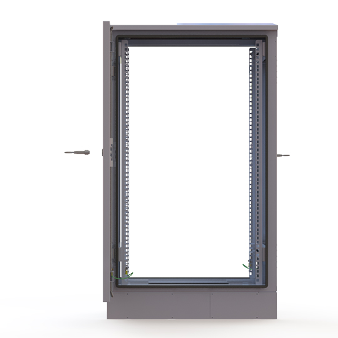 Gabinete de Piso para exteriores NEMA 3. Alto: 19U Altura: 966 x Ancho: 600 x Fondo: 600 mm 4