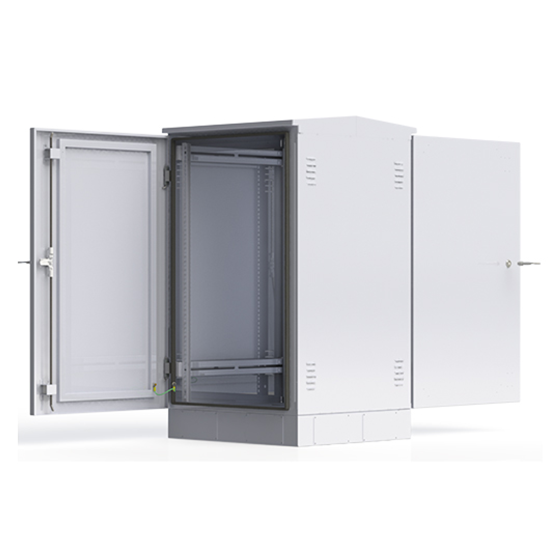 Gabinete de Piso para exteriores NEMA 3. Alto: 19U Altura: 966 x Ancho: 600 x Fondo: 600 mm 3