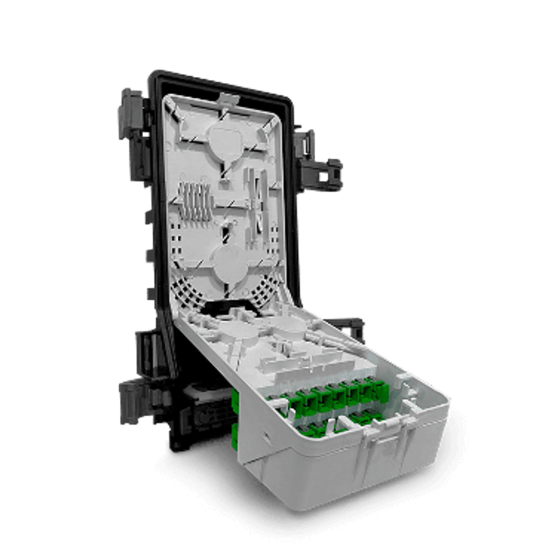 Caja NAP PRIME para poste de 16 puertos con conectores SC/APC | IP65 2