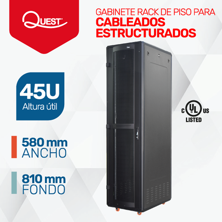 Gabinetes de Piso 45U | Ancho: 580 mm • Fondo: 810 mm 1