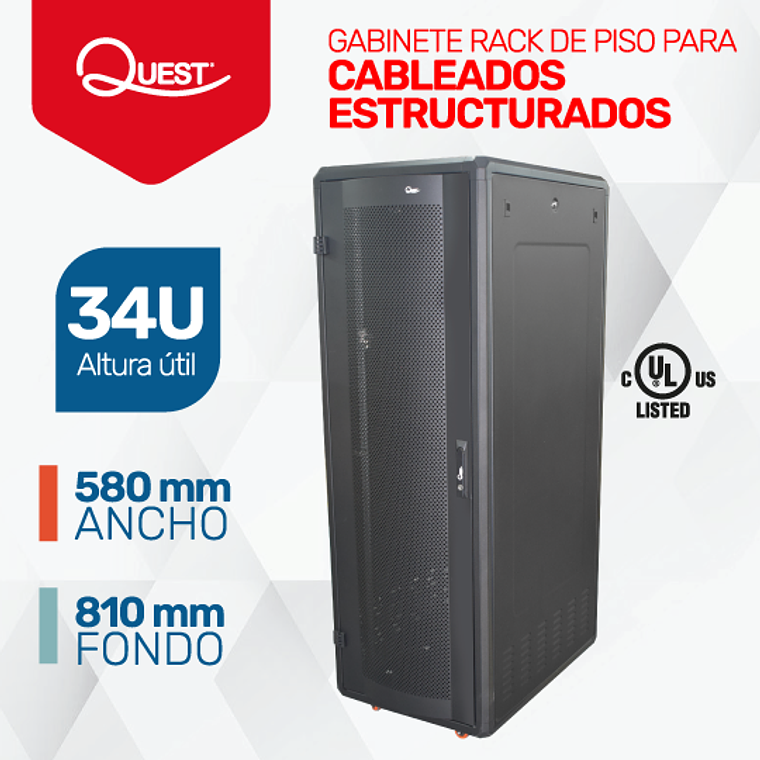 Gabinetes de Piso 34U | Ancho: 580 mm • Fondo: 810 mm 1