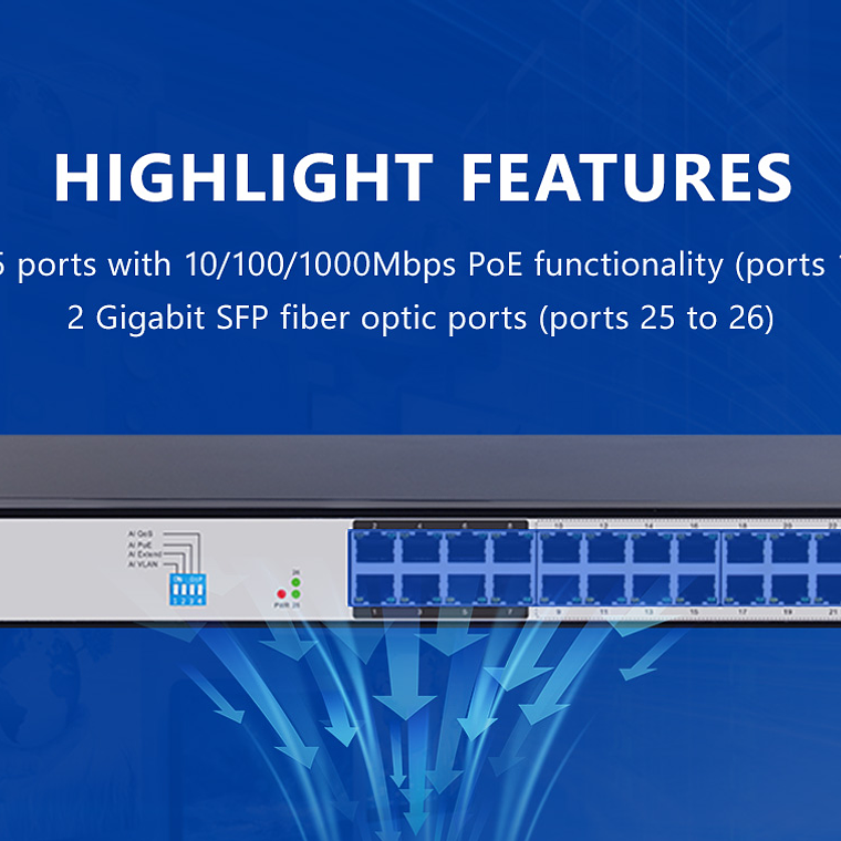 Switch inteligente Easy PoE de 24 puertos Gigabit  5