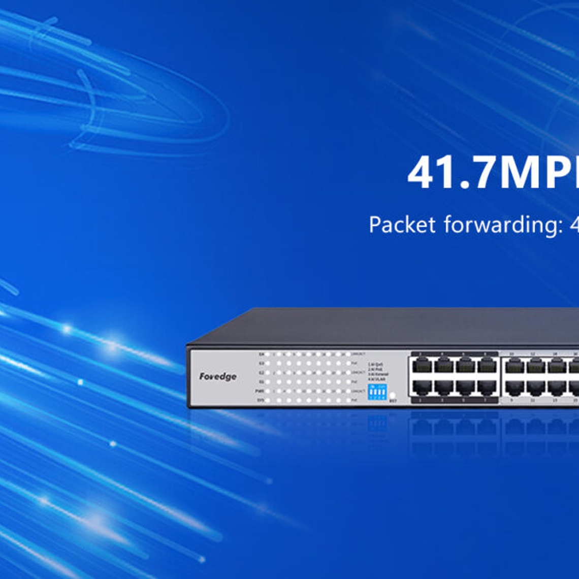 Switch POE de gestión Capa 3 con 24 puertos Gigabit + 4 puertos SFP y Puerto de Consola 9