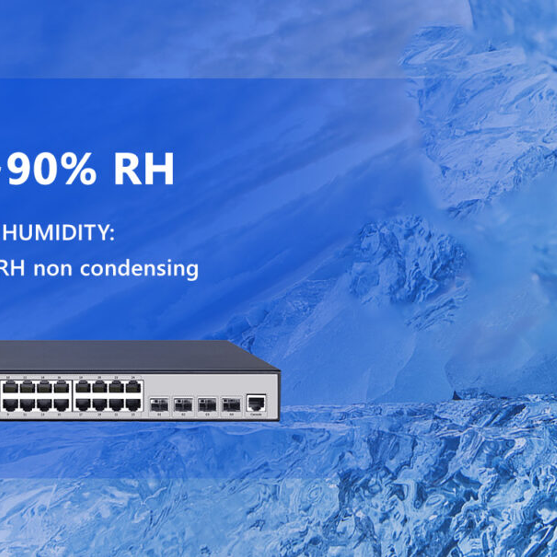 Switch POE de gestión Capa 3 con 24 puertos Gigabit + 4 puertos SFP y Puerto de Consola 10