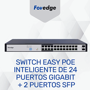 Switch inteligente Easy PoE de 24 puertos Gigabit 