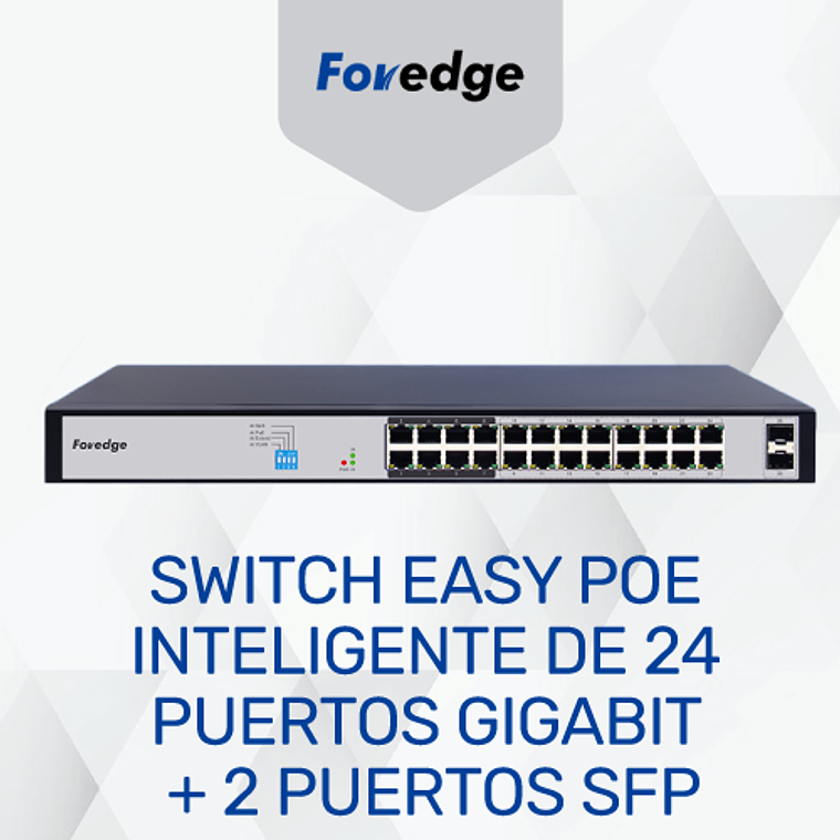 Switch inteligente Easy PoE de 24 puertos Gigabit  1