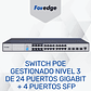 Switch POE de gestión Capa 3 con 24 puertos Gigabit + 4 puertos SFP y Puerto de Consola - Miniatura 1