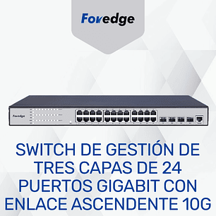 Switch de tipo de gestión de tres capas gigabit de 24 puertos con enlace ascendente 10G