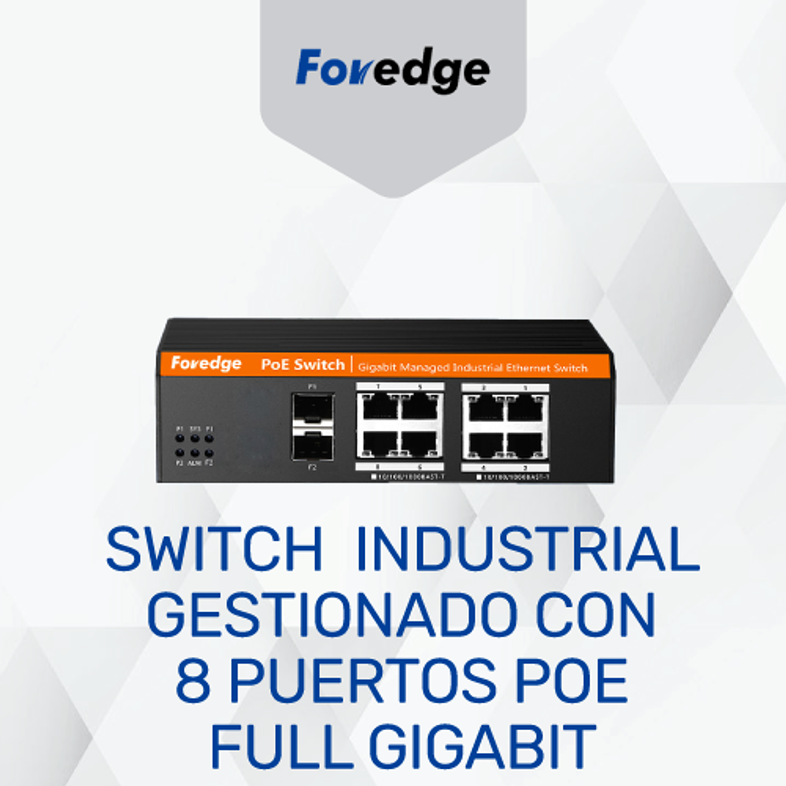 Switch  PoE industrial gestionado Gigabit de 10 puertos 1