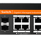 Switch  PoE industrial gestionado Gigabit de 10 puertos - Miniatura 2
