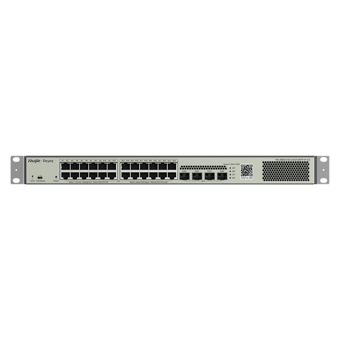 Switch PoE de 28 puertos Gigabit de capa 2 administrado en la nube 3