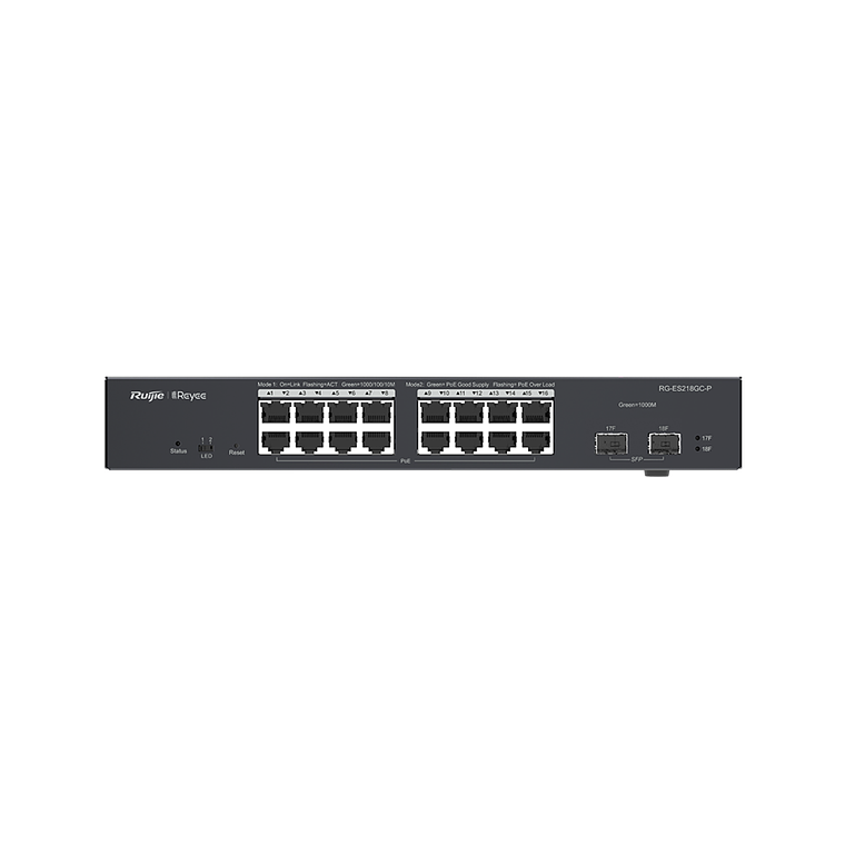 Switch inteligente de 18 puertos gigabit PoE gestionado en la nube 2