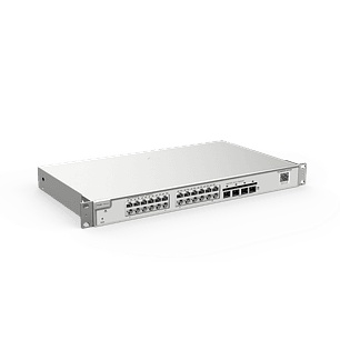 Switch de 24 puertos Gigabit de capa 2 administrado, 4 enlaces ascendentes