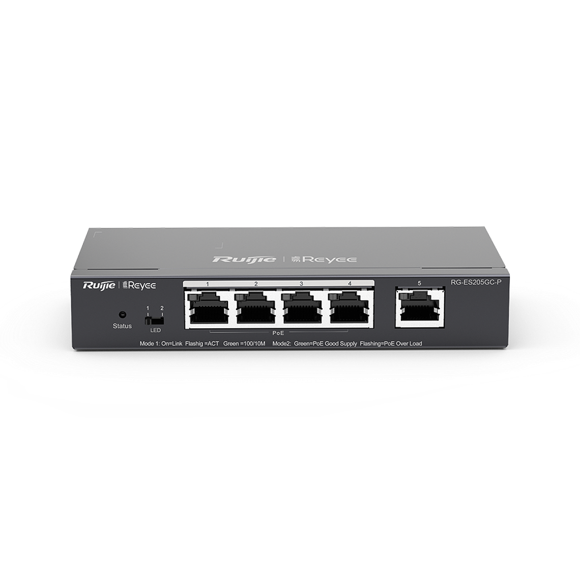 Switch inteligente de 5 puertos gigabit PoE gestionado en la nub 2